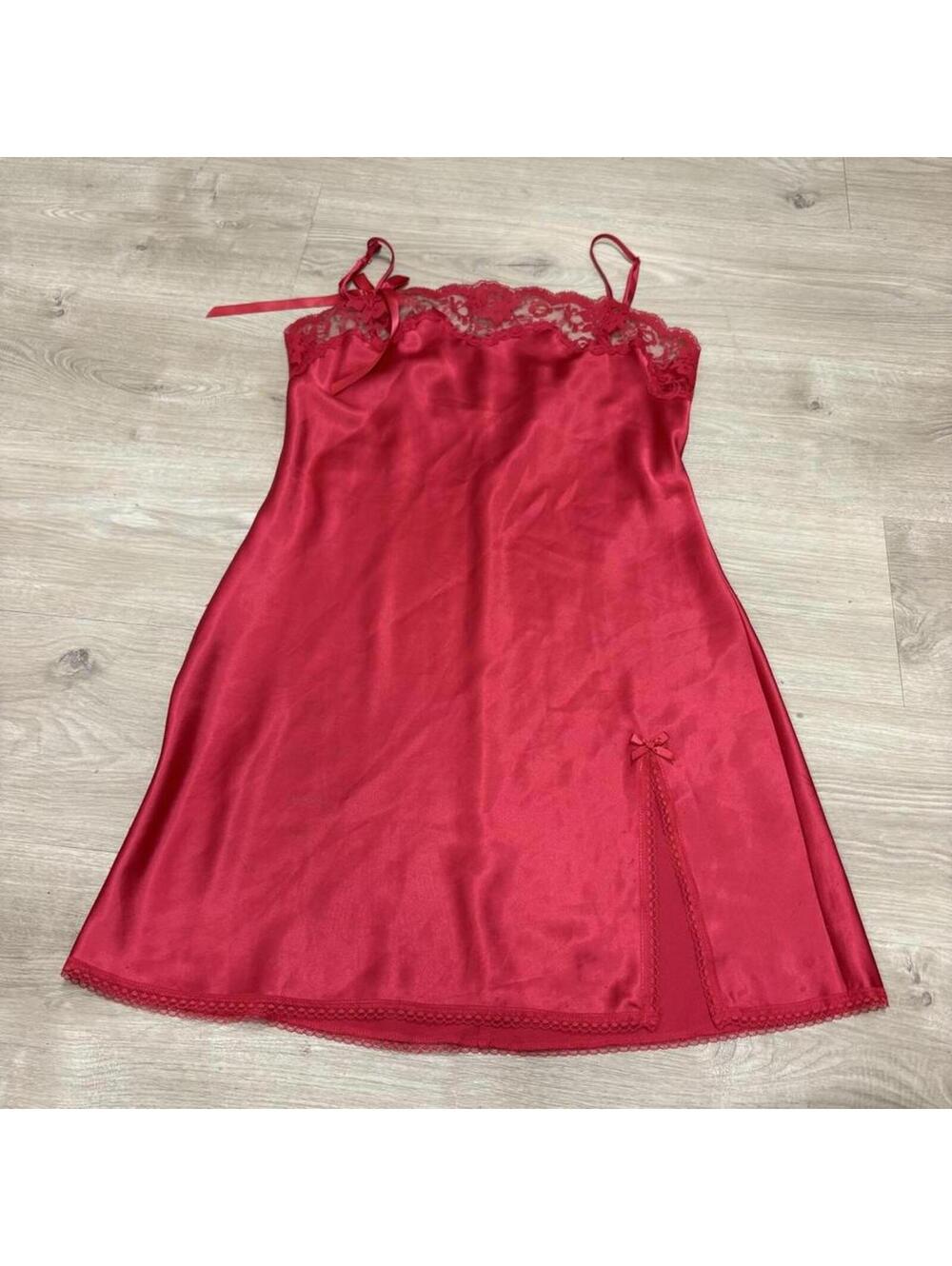 Victoria's Secret red lace slip
